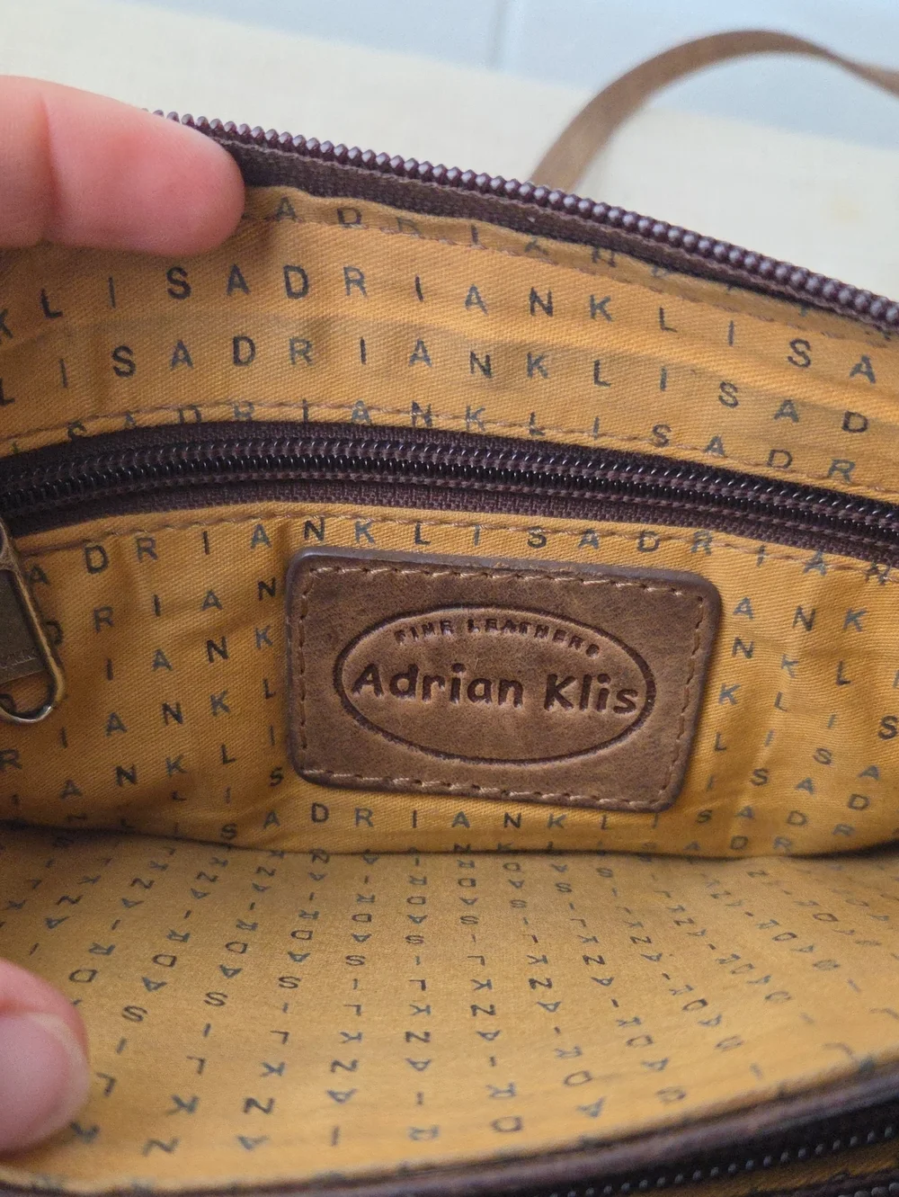 Adrian Klis Bison Leather Handcrafted Artisan Organizer Crossbody Bag